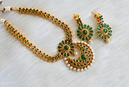 Antique green necklace bali pendant set dj-05033