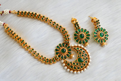 Antique green necklace bali pendant set dj-05033