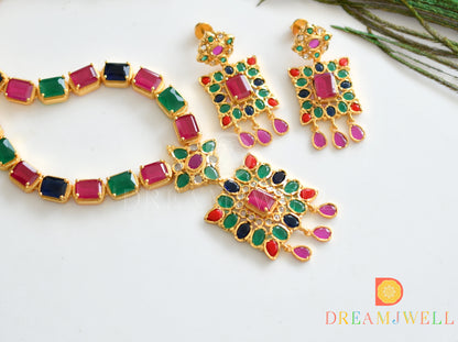 Gold tone Cz Navarathna Designer Short Haar dj-19539