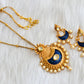 Gold plated blue transparent necklace set  dj-02534