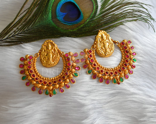 Antique kemp-green bali lakshmi earrings dj-16549