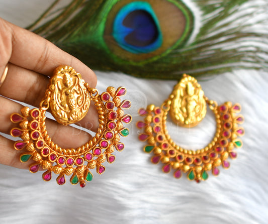 Antique kemp-green bali lakshmi earrings dj-16549