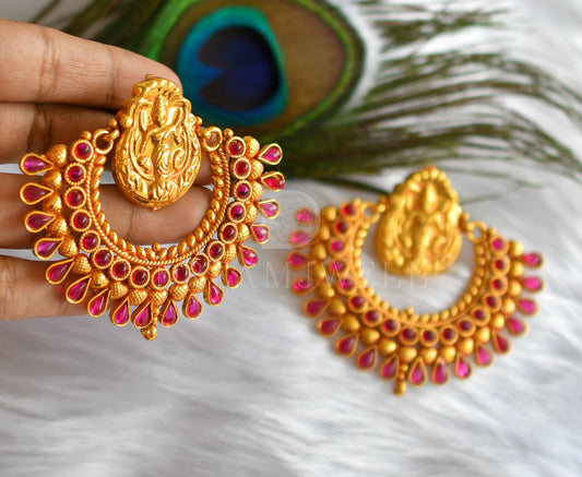 Antique gold tone Kemp Bali Lakshmi Earrings dj-16550