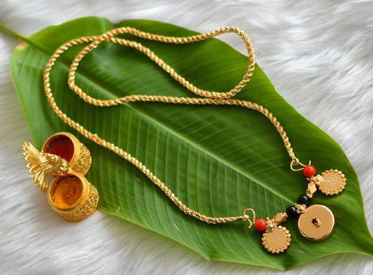 Gold tone black-coral beads Mangalyam dj-38770