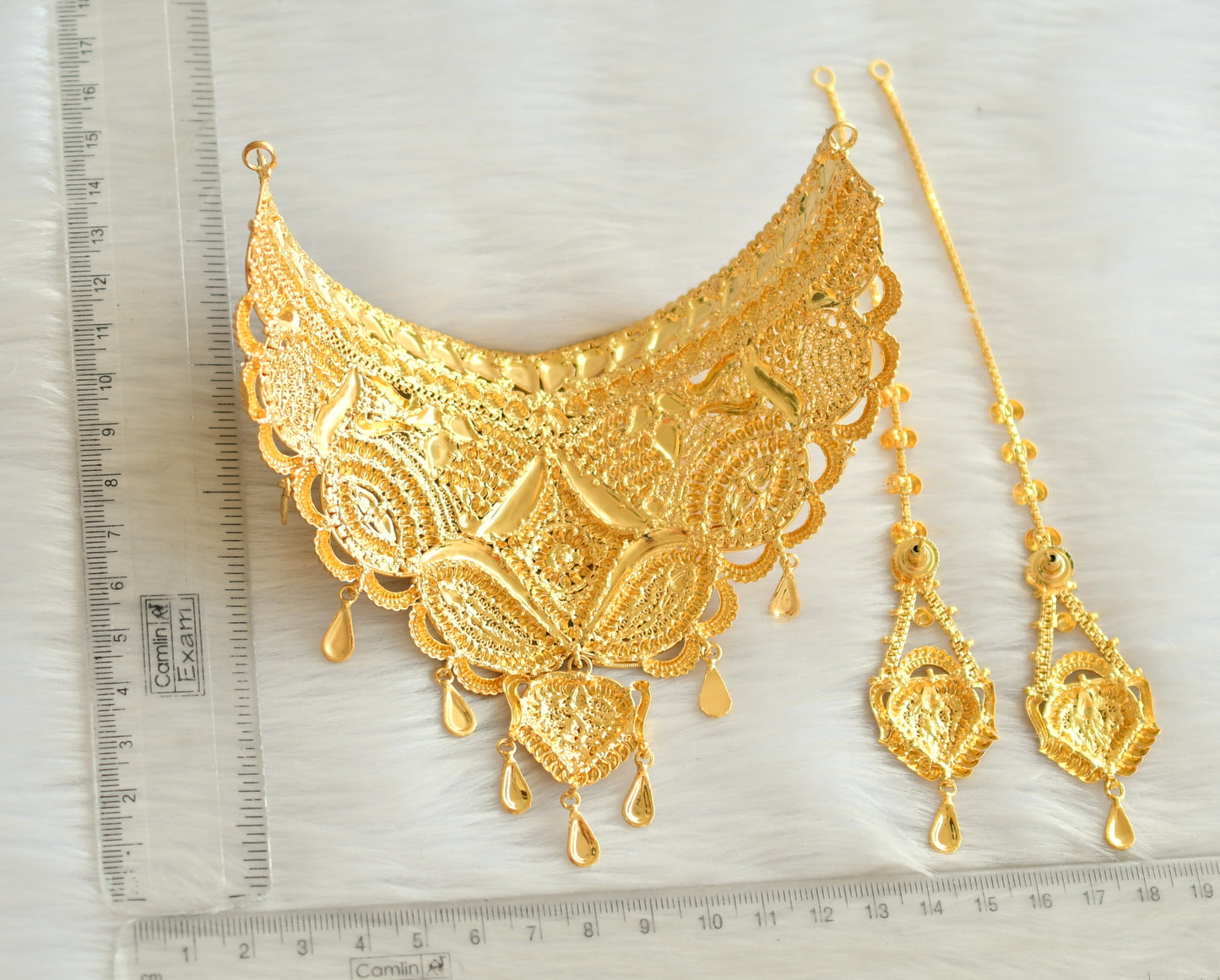 Gold forming choker necklace set dj-22019