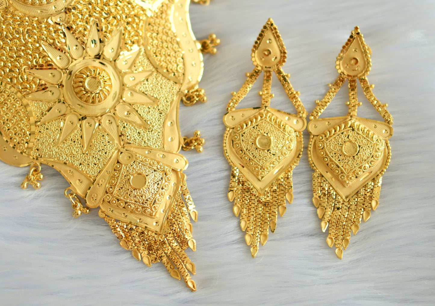Gold forming Choker necklace set dj-22021