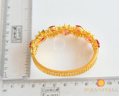 Gold tone Cz Pink Bracelet dj-17863