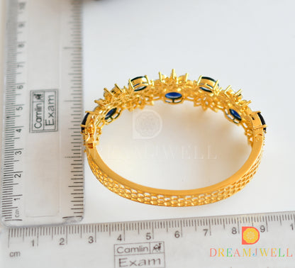 Gold tone Cz Blue Bracelet dj-17862