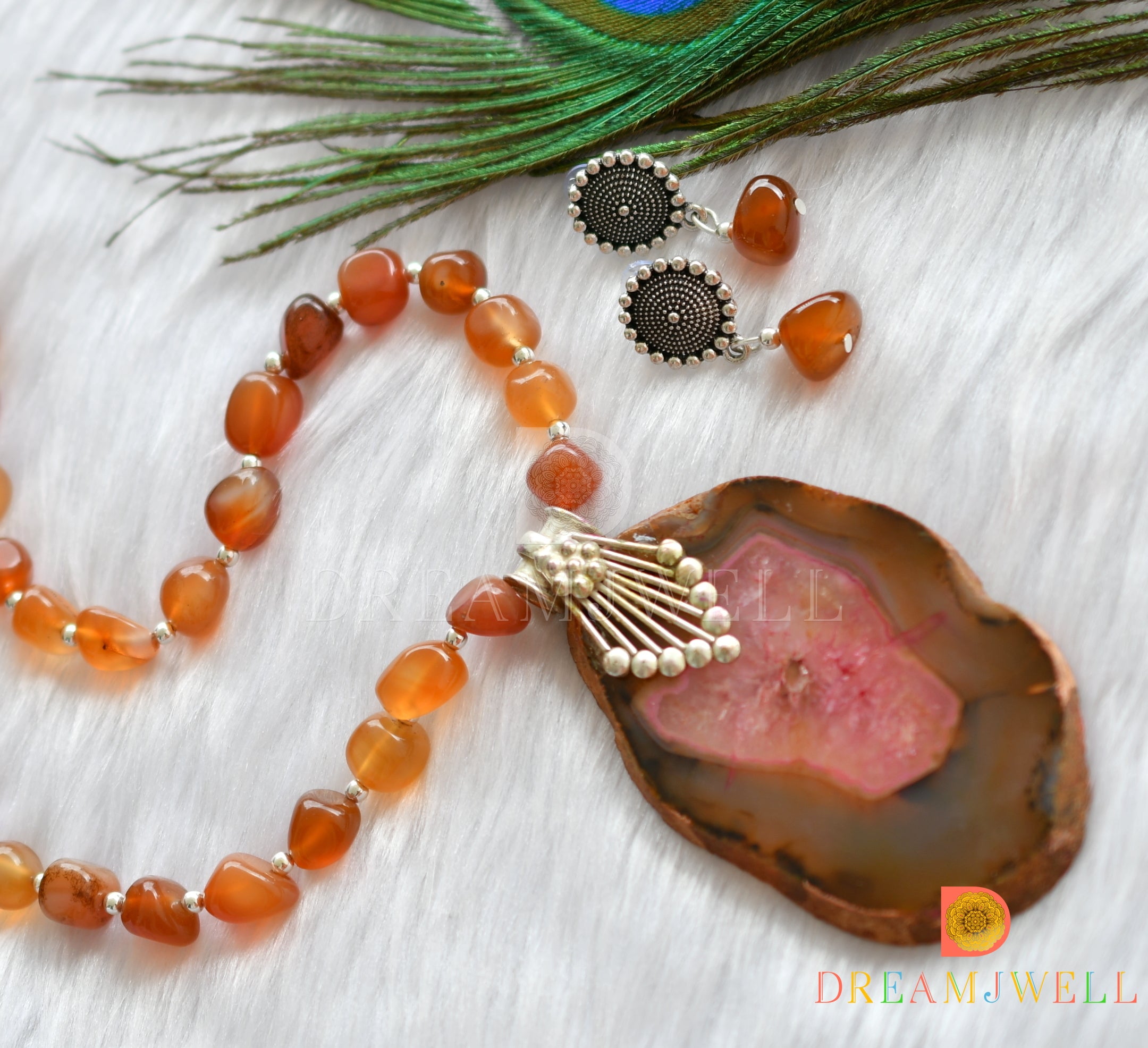 Double Red Agate Necklace – Bagatiba