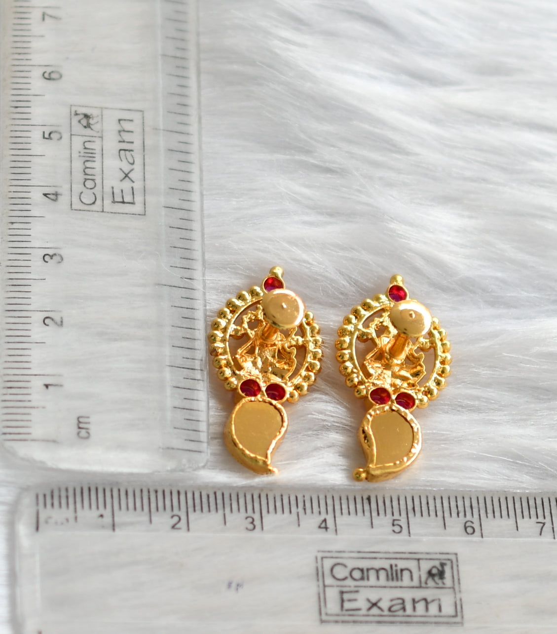 Gold Polish Diamond Small Tops Earrings