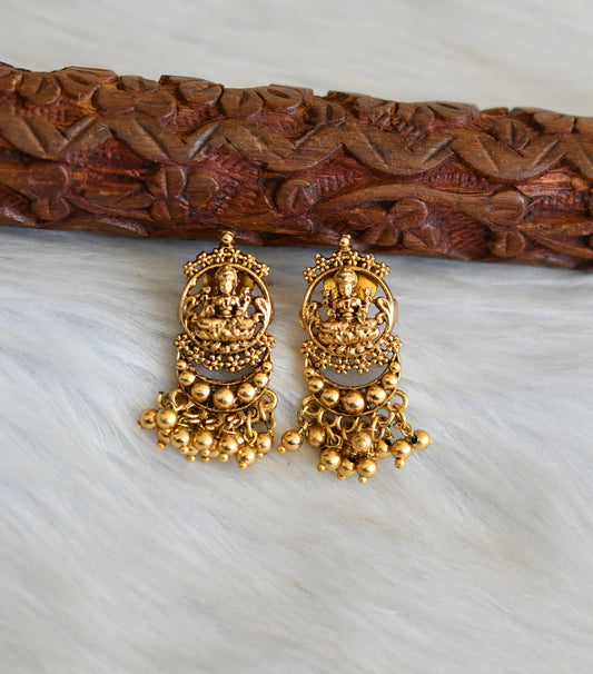 Matte finish cluster Lakshmi earrings dj-41564