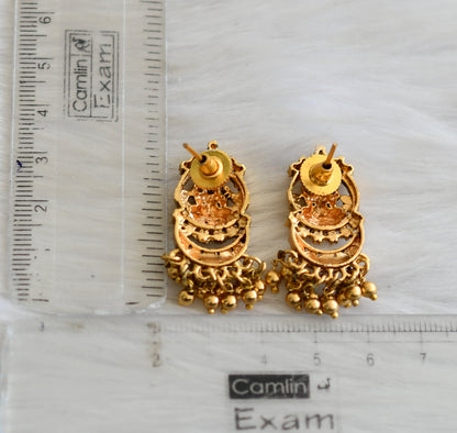 Matte finish cluster Lakshmi earrings dj-41564