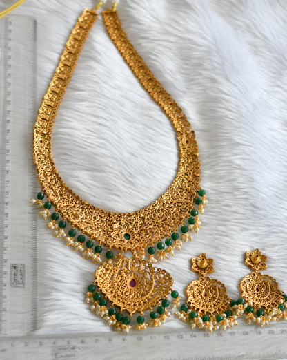 Matte finish ruby-emerald-white haar set dj-39597