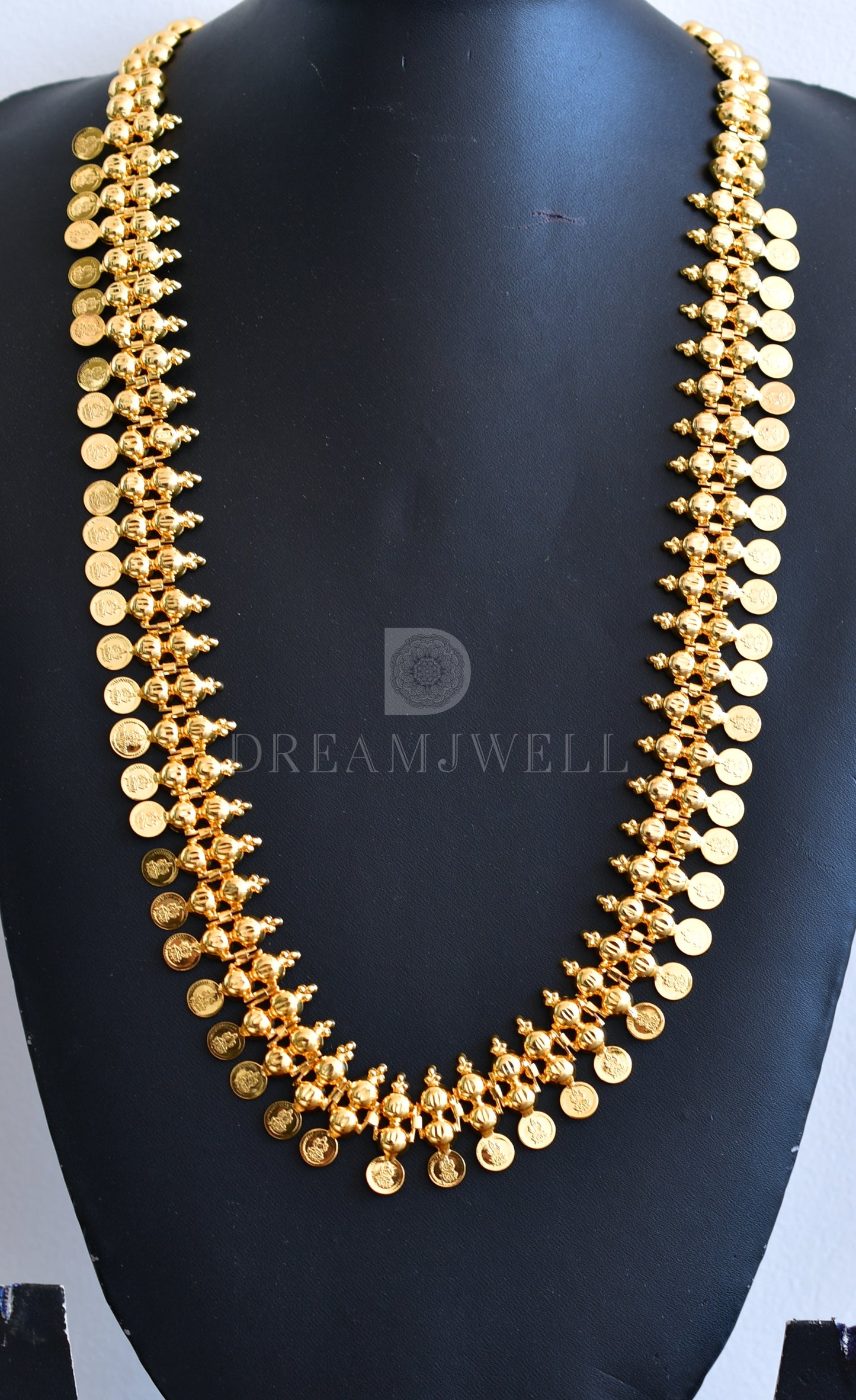 Gold tone Lakshmi coin Haar dj-35792