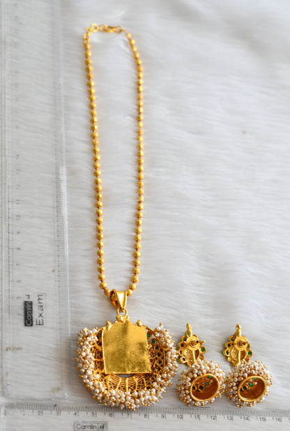 Antique green Lakshmi necklace set dj-04247