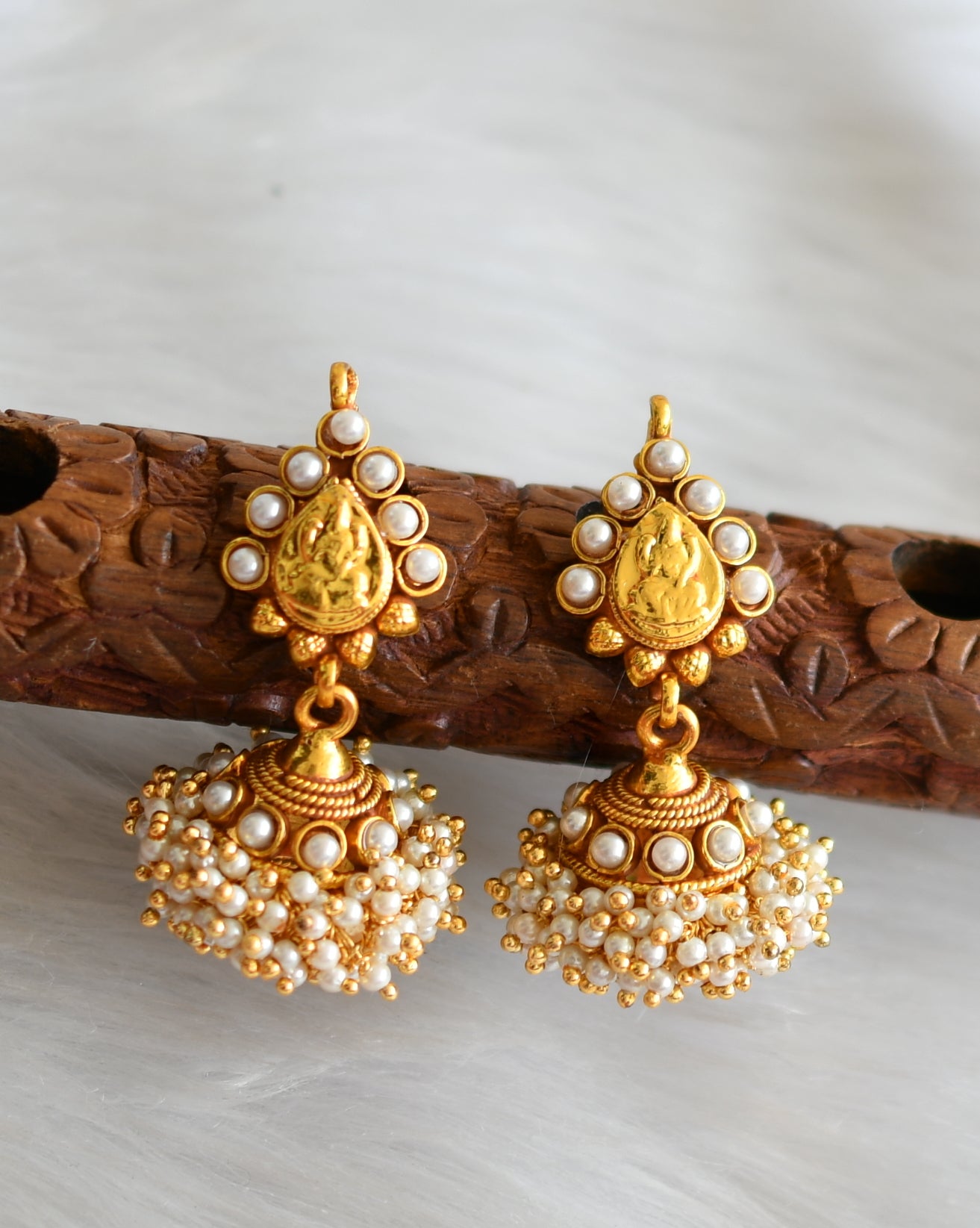 Antique pearl Lakshmi necklace set dj-04248