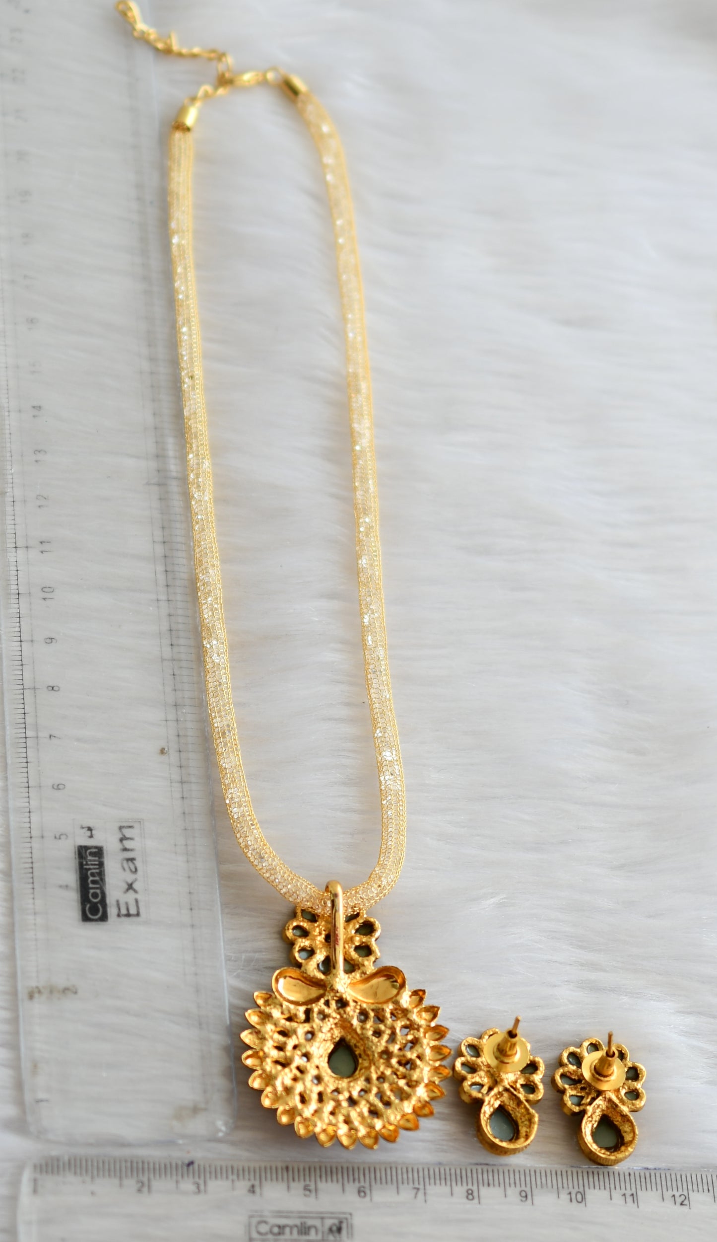 Antique pearl-white flower necklace set-dj15593