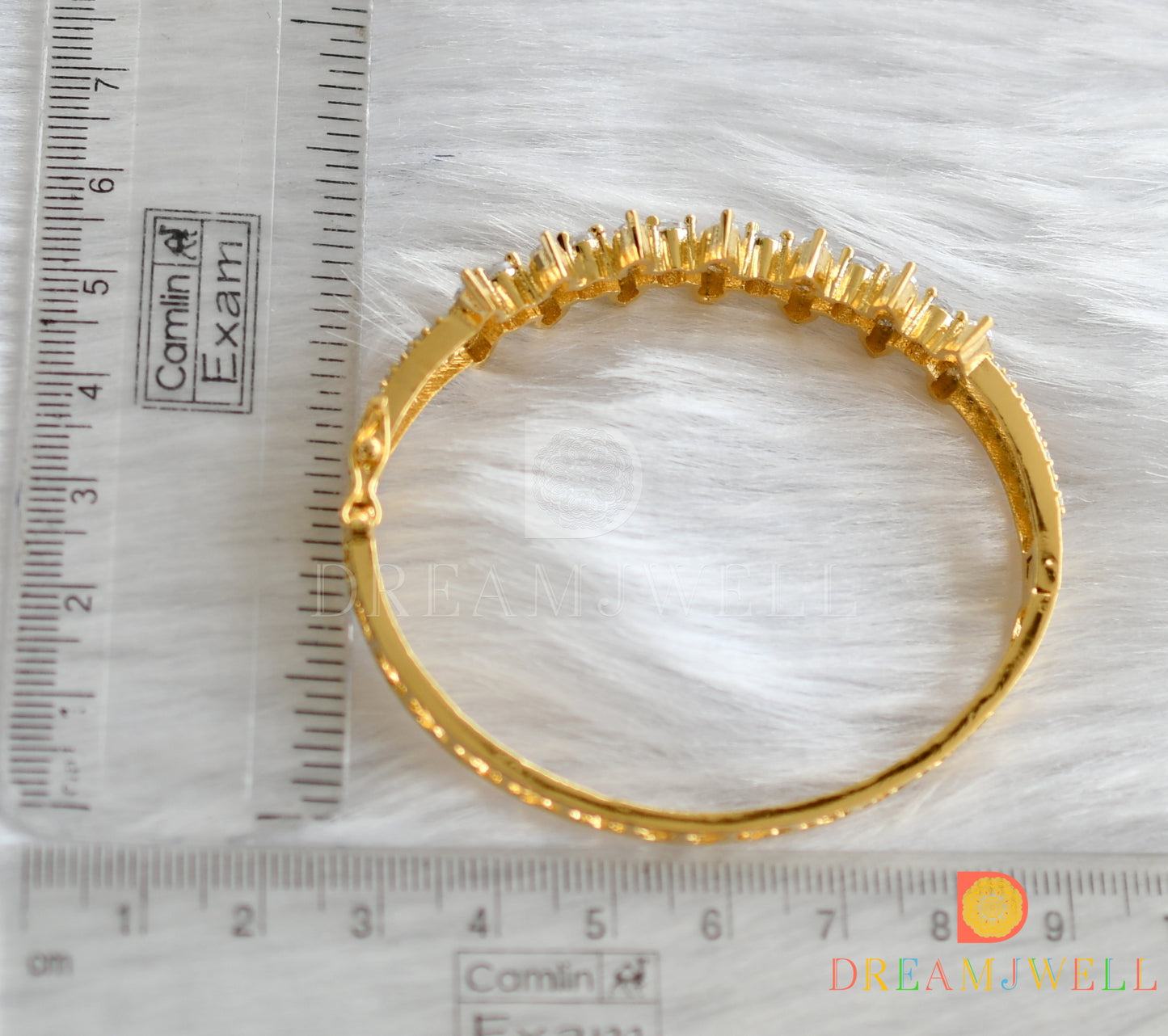 Gold tone CZ white Bracelet dj-16246