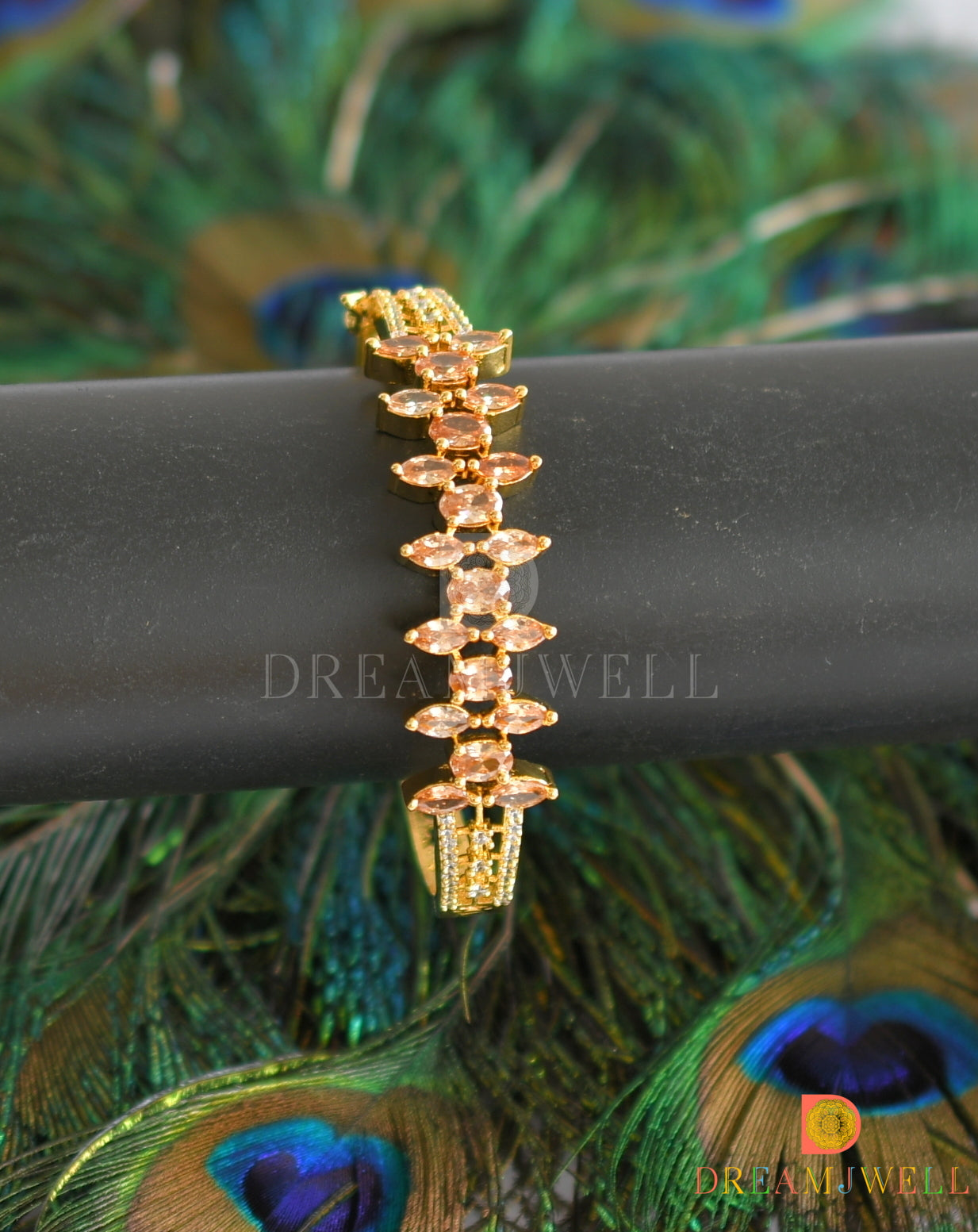Gold tone gold stone Bracelet dj-16250