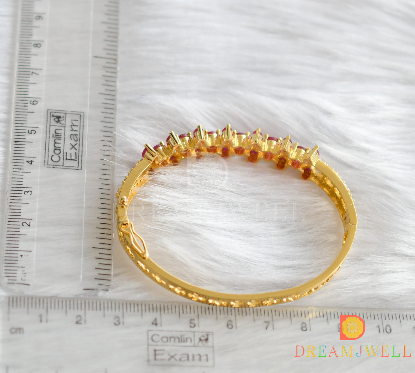 Gold tone ruby Bracelet (2.4) dj-16248