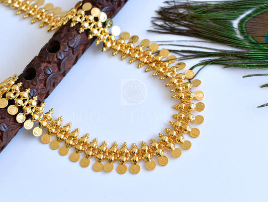 Gold tone Lakshmi coin Haar dj-35792