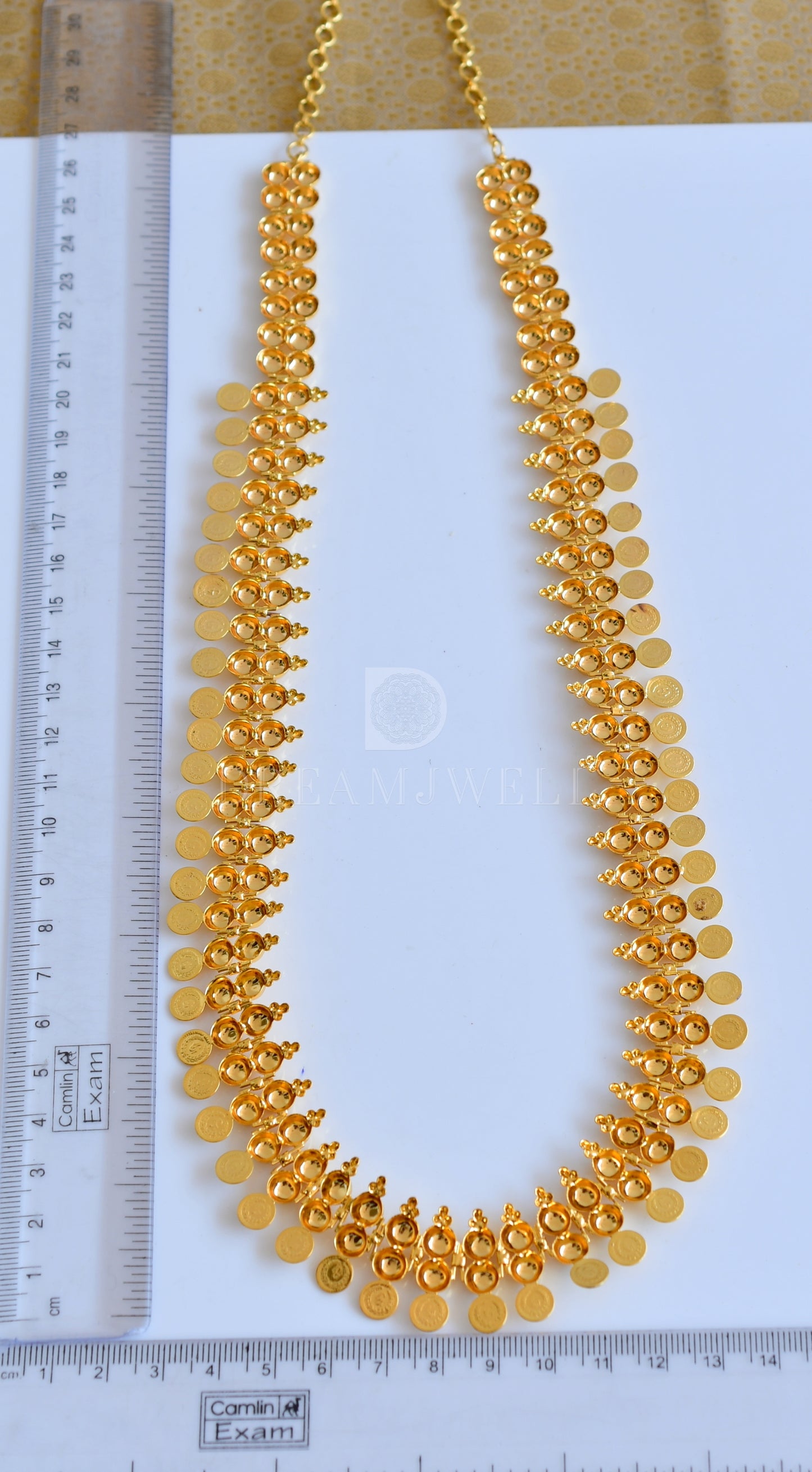 Gold tone Lakshmi coin Haar dj-35792