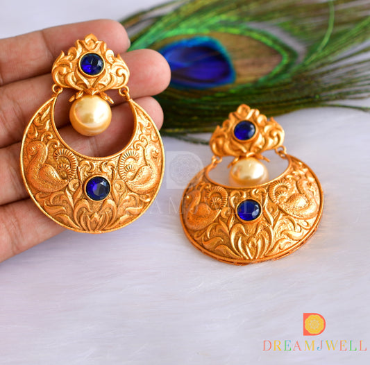 Matte finish blue bali earrings dj-38074