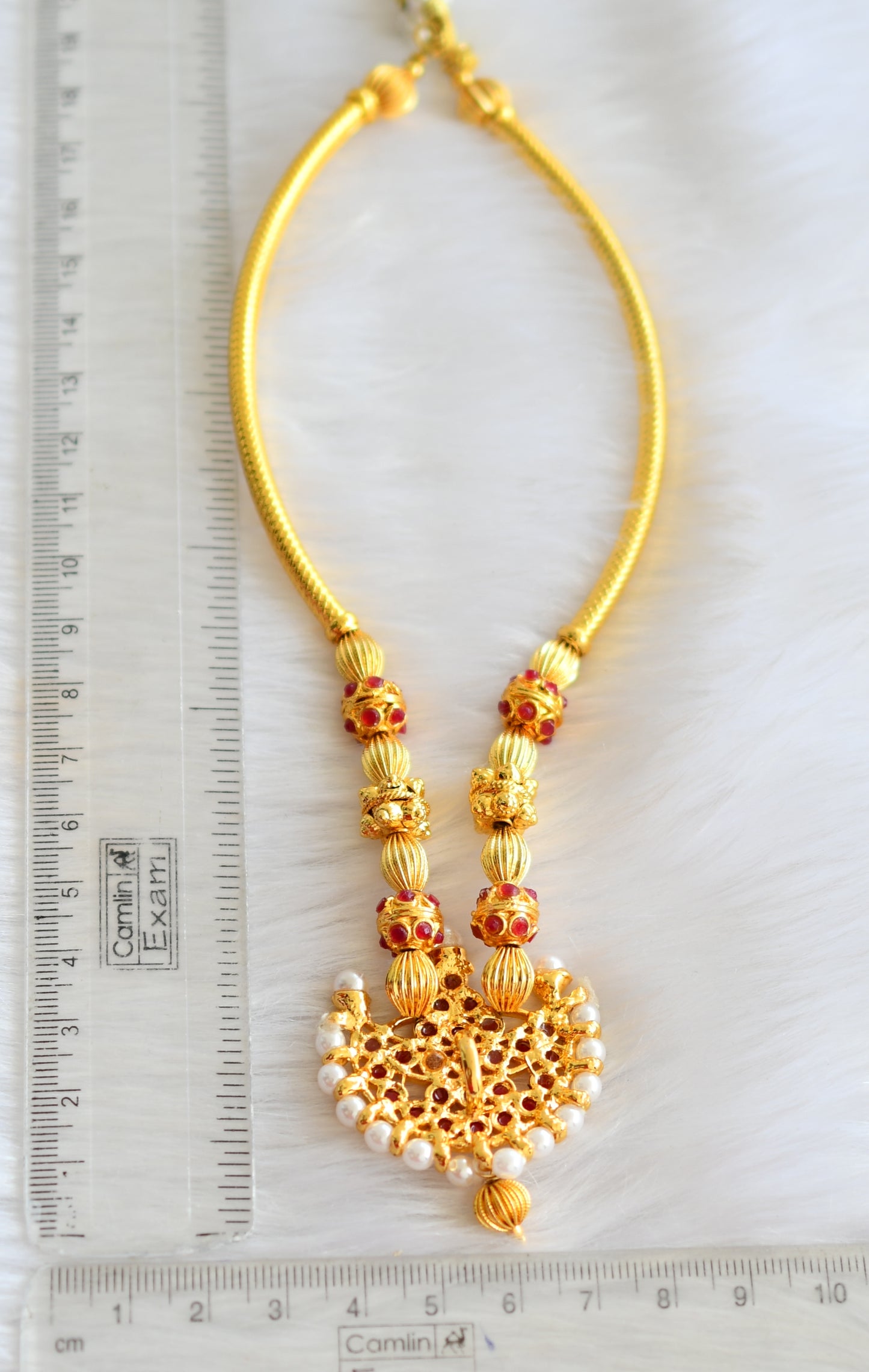 Gold tone handmade moon kemp necklace dj-05246