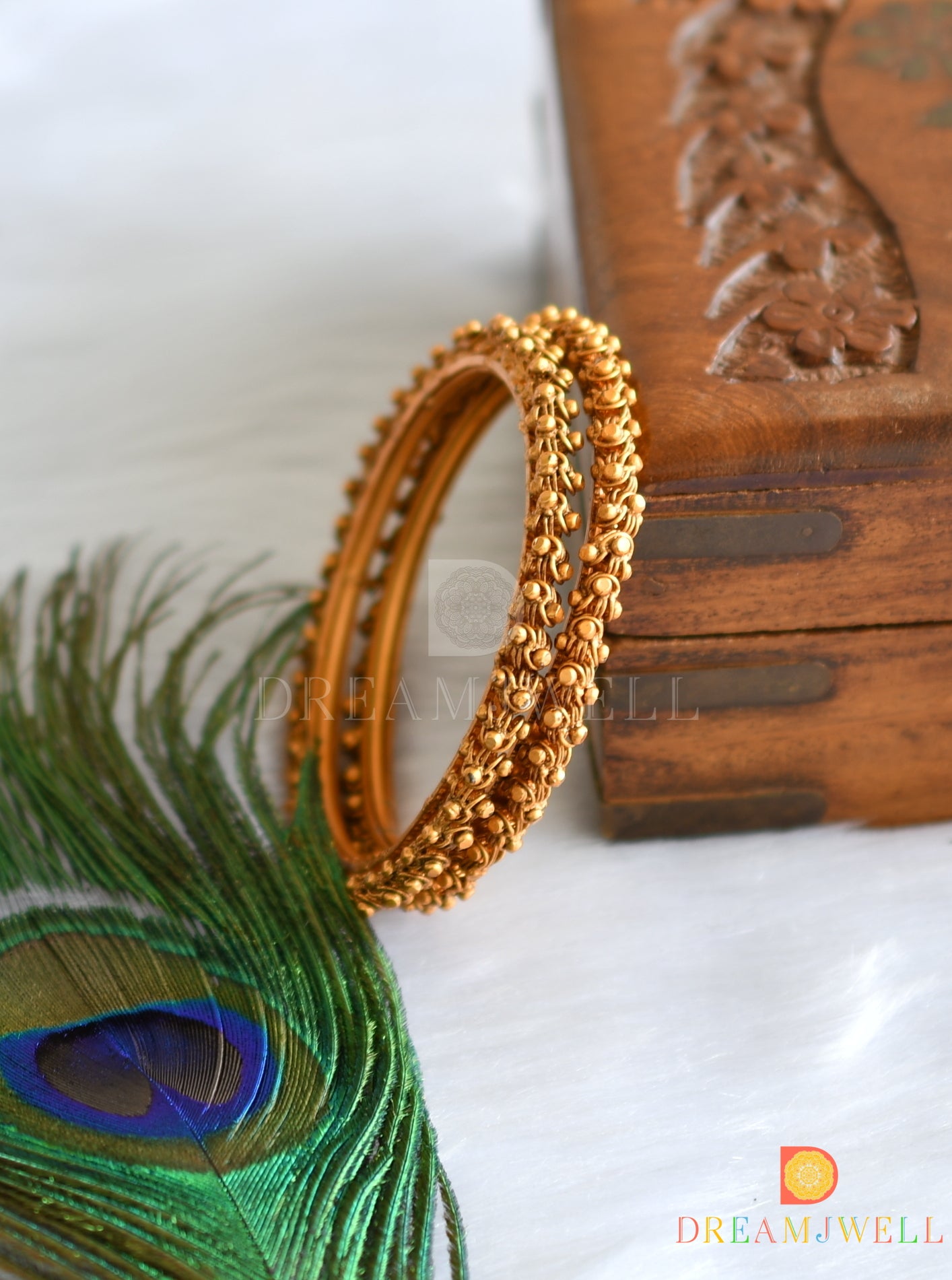 Matte finish set of 2 Bangles(2.4) dj-21551