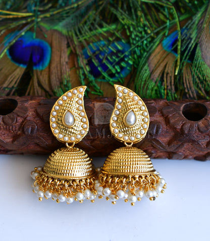 Antique Pearl Mango Jhumkkas dj-04956