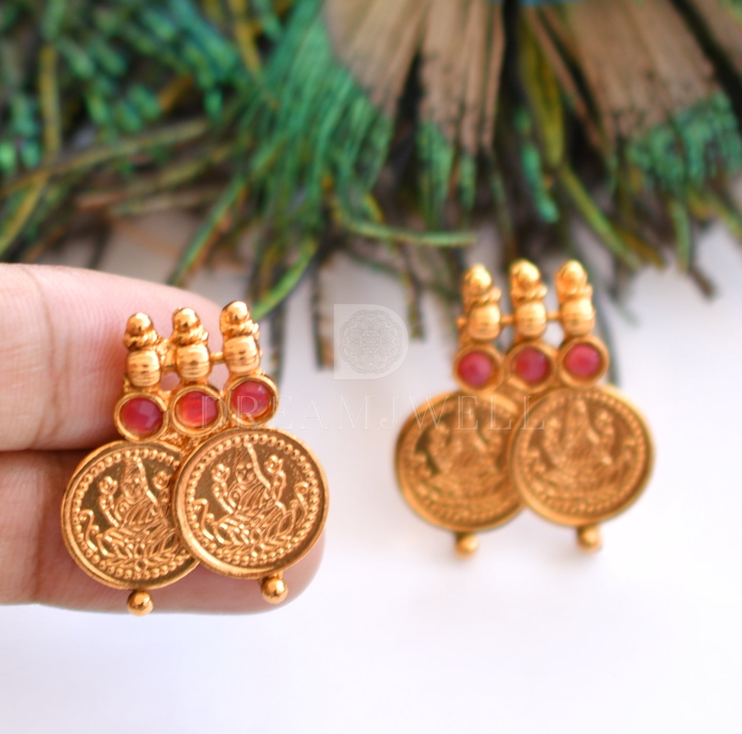 Antique Ruby Lakshmi Coin Haar Set dj-29519