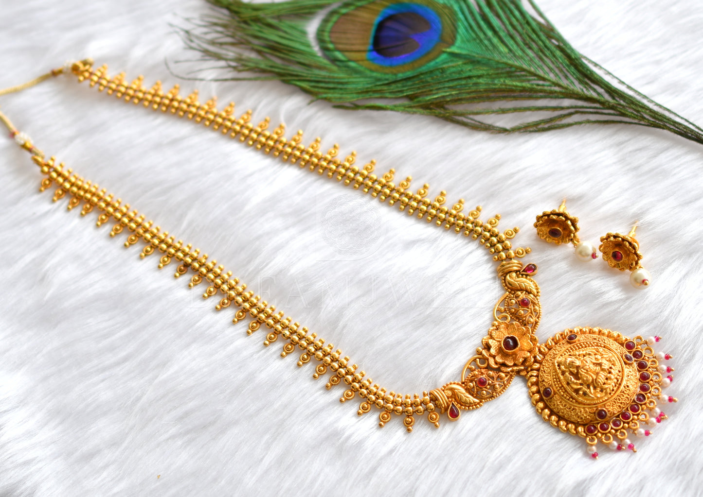 Antique gold tone Lakshmi Kemp Haar Set dj-17041