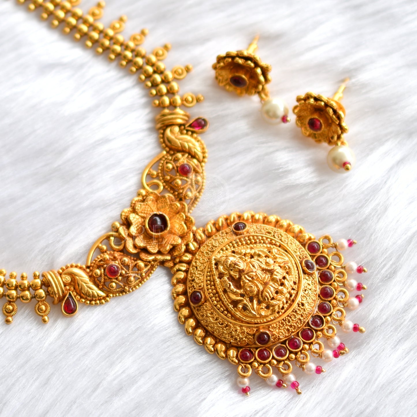 Antique gold tone Lakshmi Kemp Haar Set dj-17041