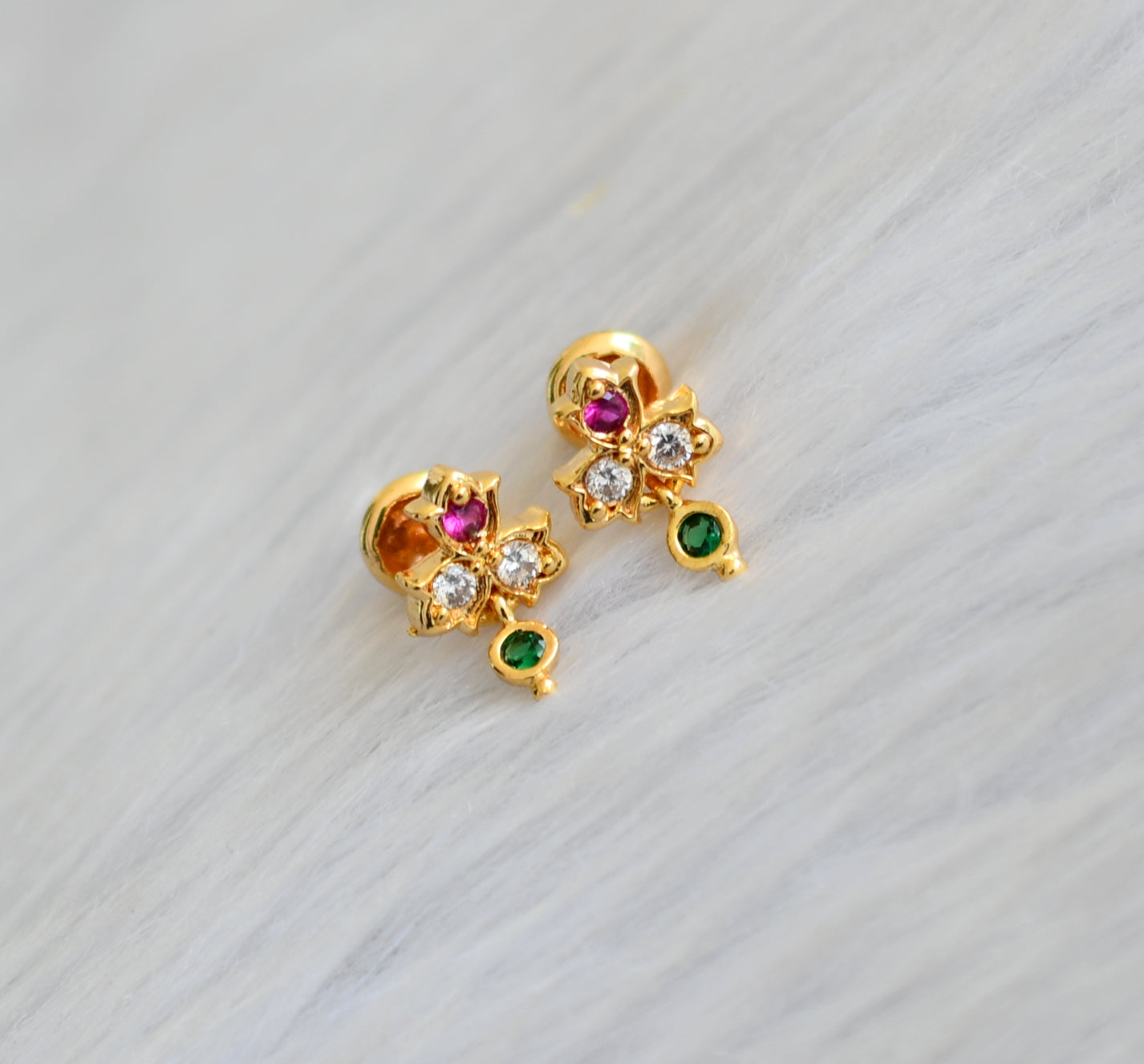 Buy 22k Gold Small Stud Flower Earrings Stud Tops Women Earrings Teen  Earrings Handmade Earrings Online in India - Etsy