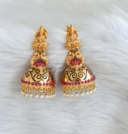 Antique ruby Lakshmi peacock Jhumkkas dj-01207