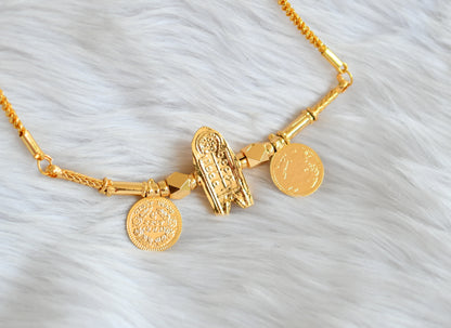 Gold tone south Indian style Lakshmi coin mangalyam dj-39633