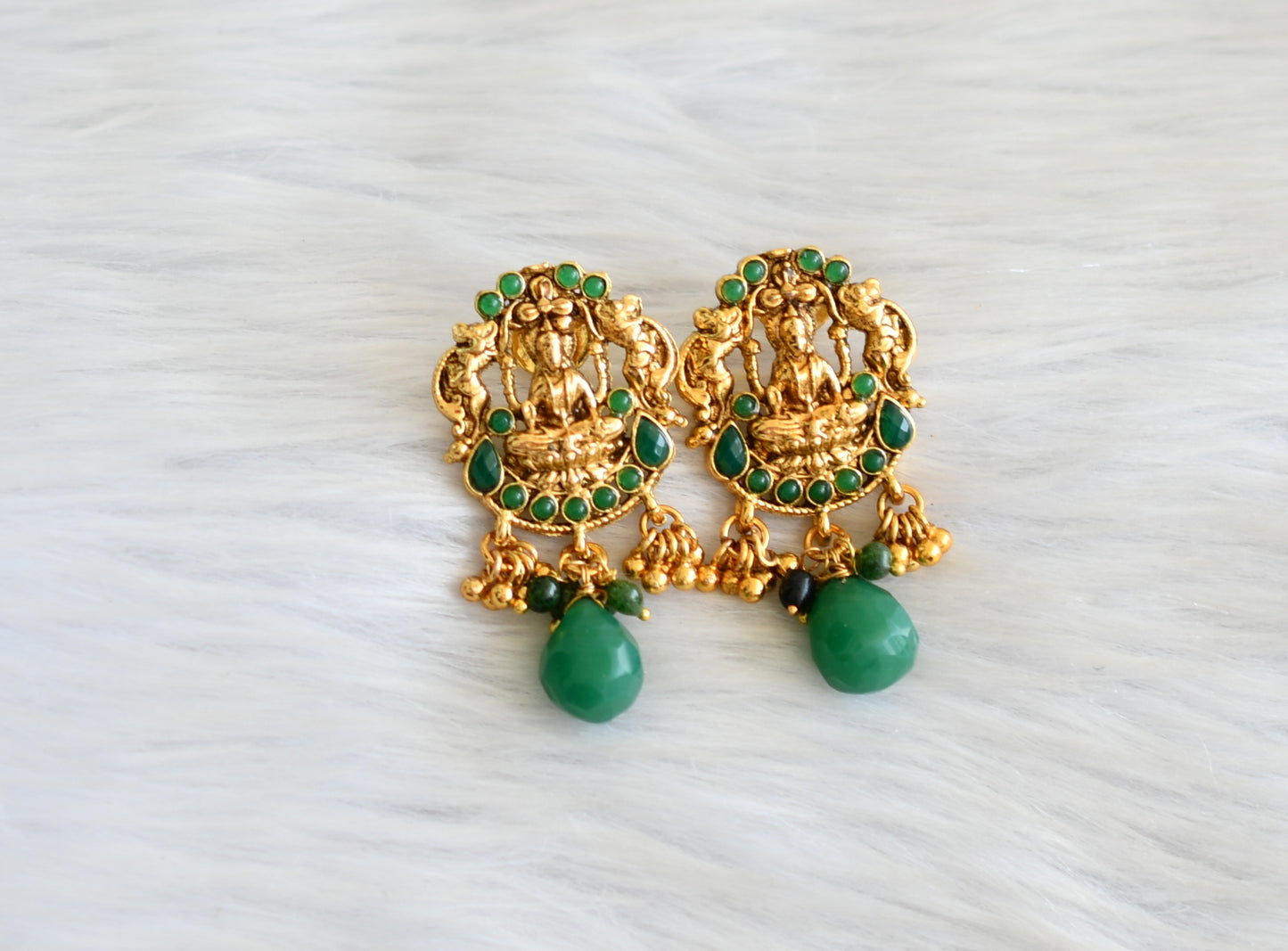 Antique green lakshmi necklace set dj-16351