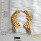 Gold tone pearl designer ear cuff earrings dj-01192