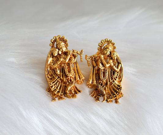 Matte finish Radhe-Krishna earrings dj-26882