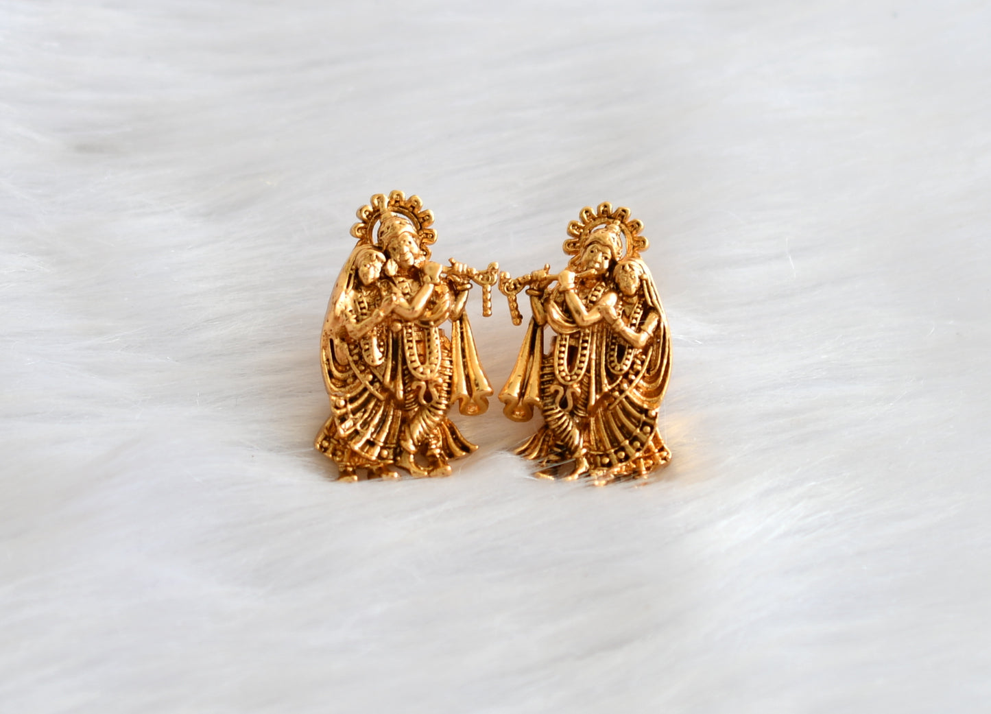 Matte finish Radhe-Krishna earrings dj-26882