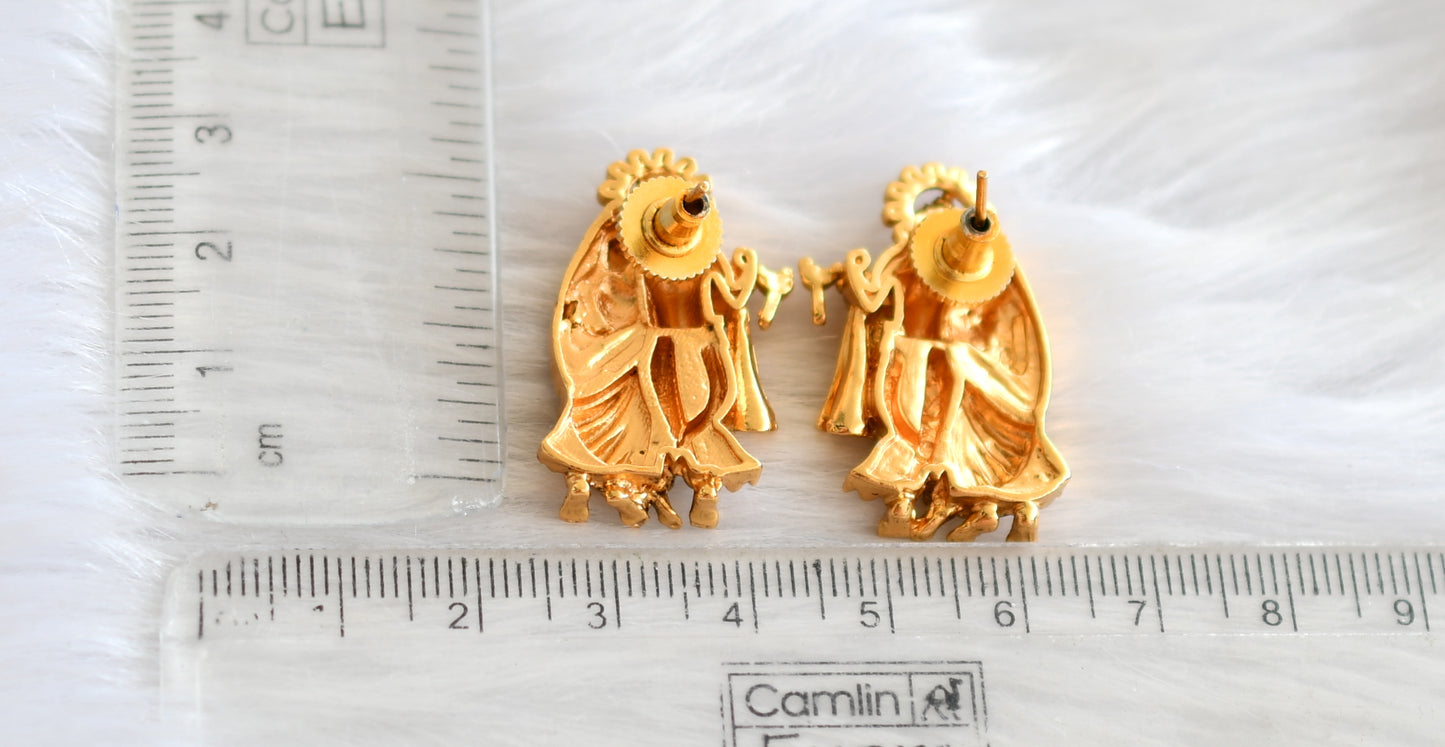 Matte finish Radhe-Krishna earrings dj-26882