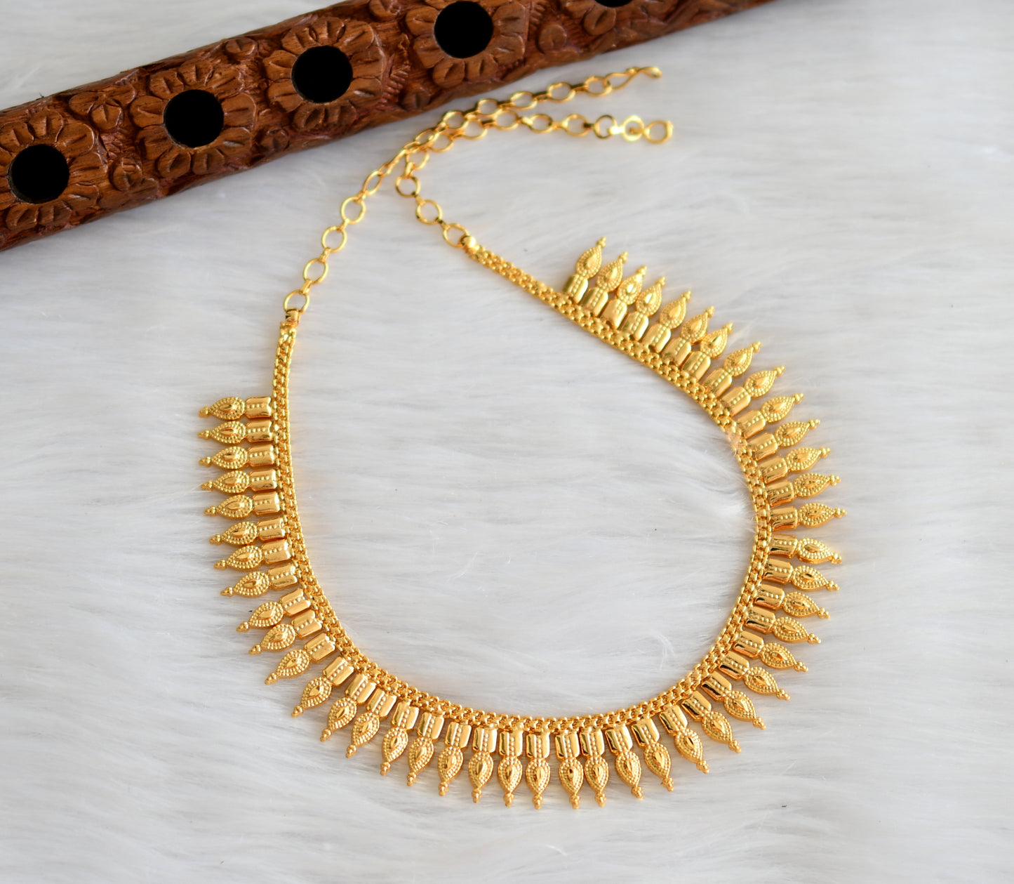 Gold tone kerala style necklace dj-33956