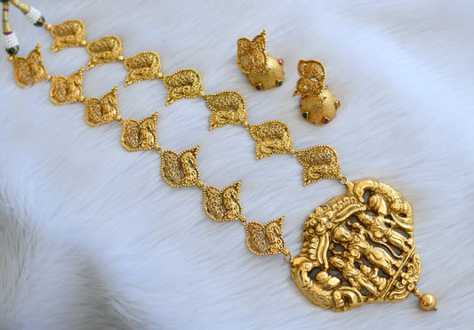Antique gold tone Ram parivar nakshi haar set dj-35025
