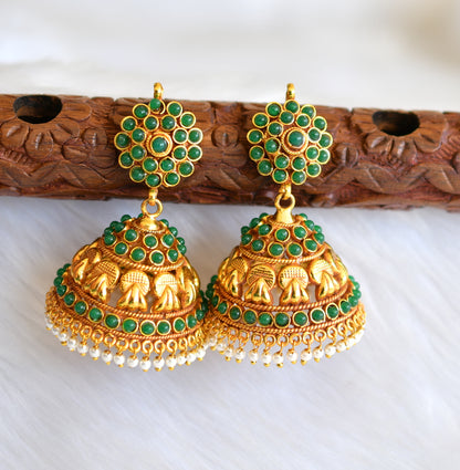 Antique green Jhumkkas dj-02737