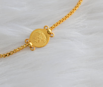 Gold tone Lakshmi coin bracelet dj-38990