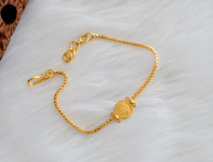 Gold tone Lakshmi coin bracelet dj-38990