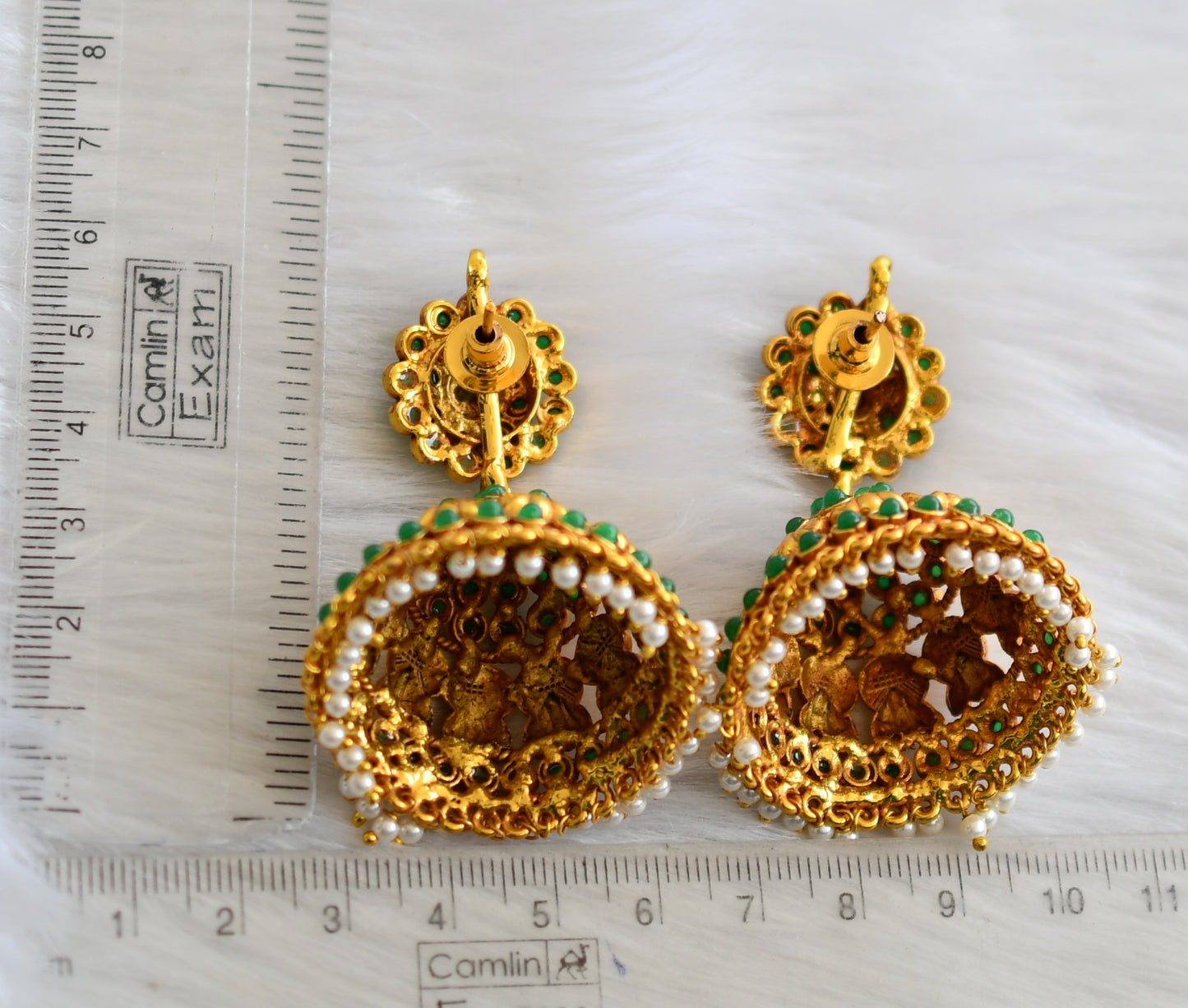 Antique green Jhumkkas dj-02737