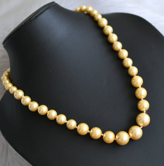 Yellow pearl beads necklace dj-41705