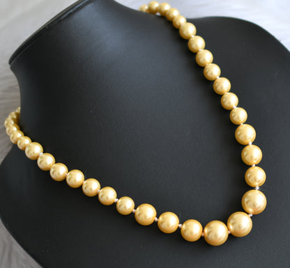 Yellow pearl beads necklace dj-41705