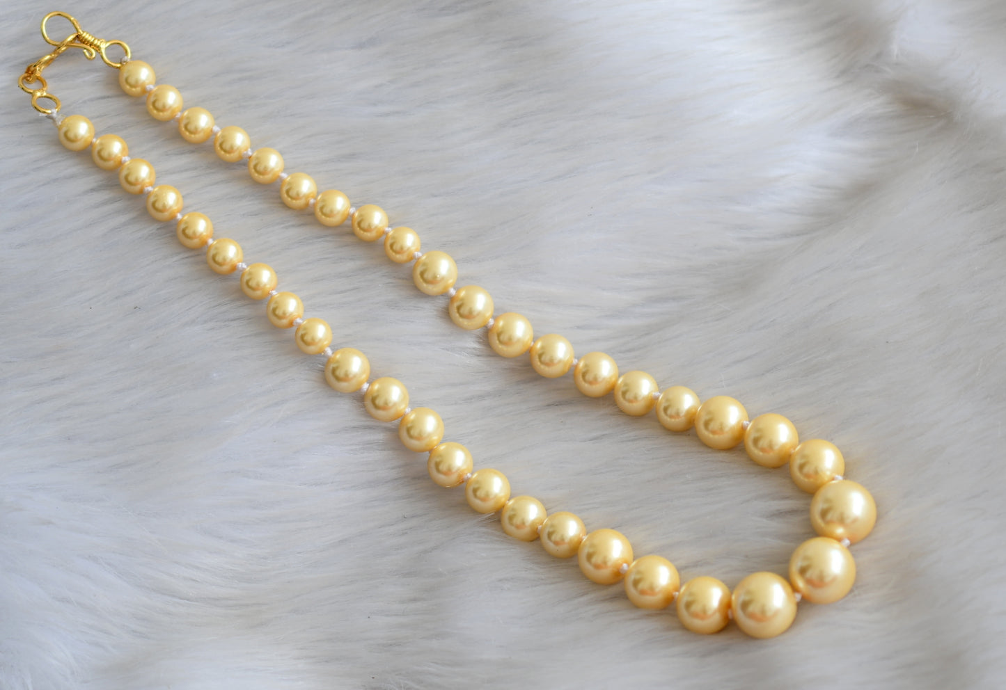 Yellow pearl beads necklace dj-41705